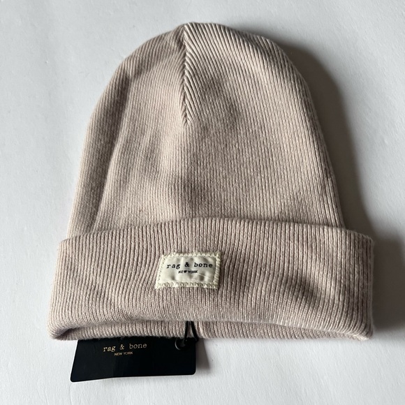 rag & bone Accessories - RAG AND BONE MERINO WOOL ADDISON RIB KNIT BEANIE IN TURTLEDOVE OS UNISEX NWT